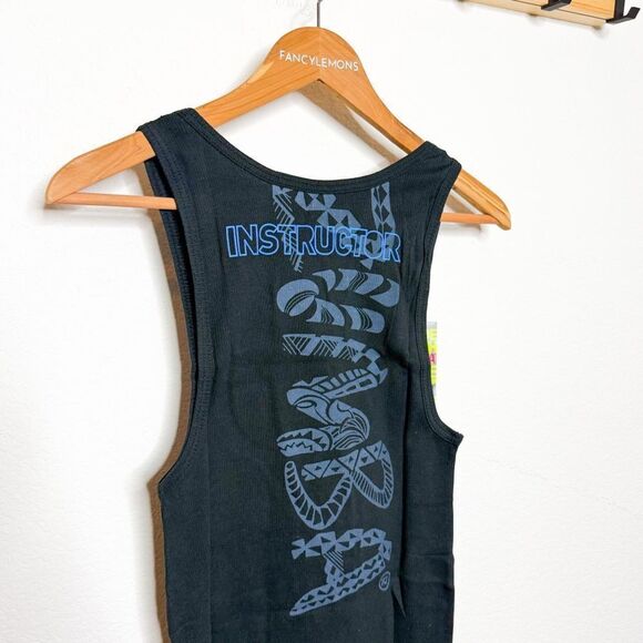 Zumba NWT! โWomen's Tribe Instructor Rib Tank - Black Size L - Picture 4 of 6